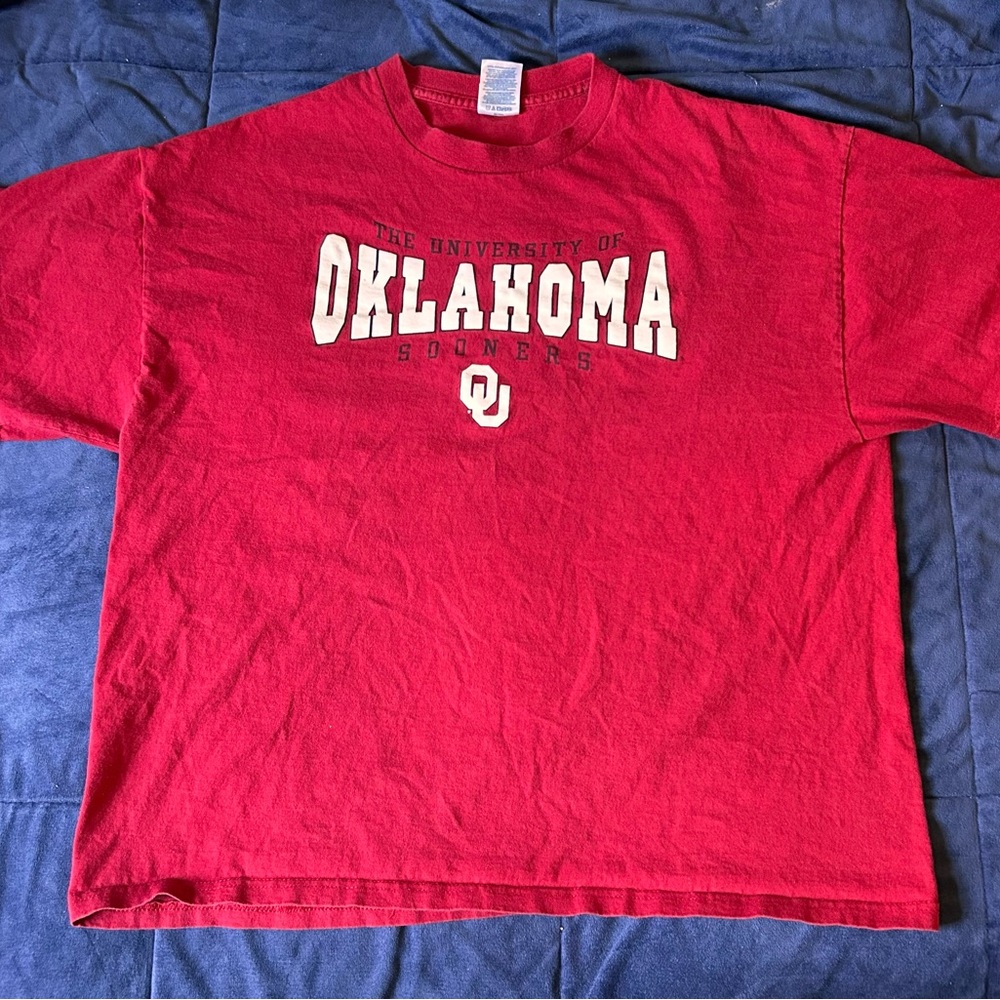 Vintage University of Oklahoma Red Graphic Tee - OU